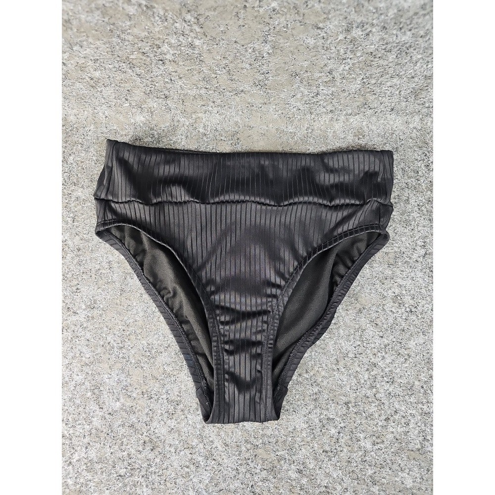 Freely Highcut High Wide Waistband Binkini Bottoms, Black, Small